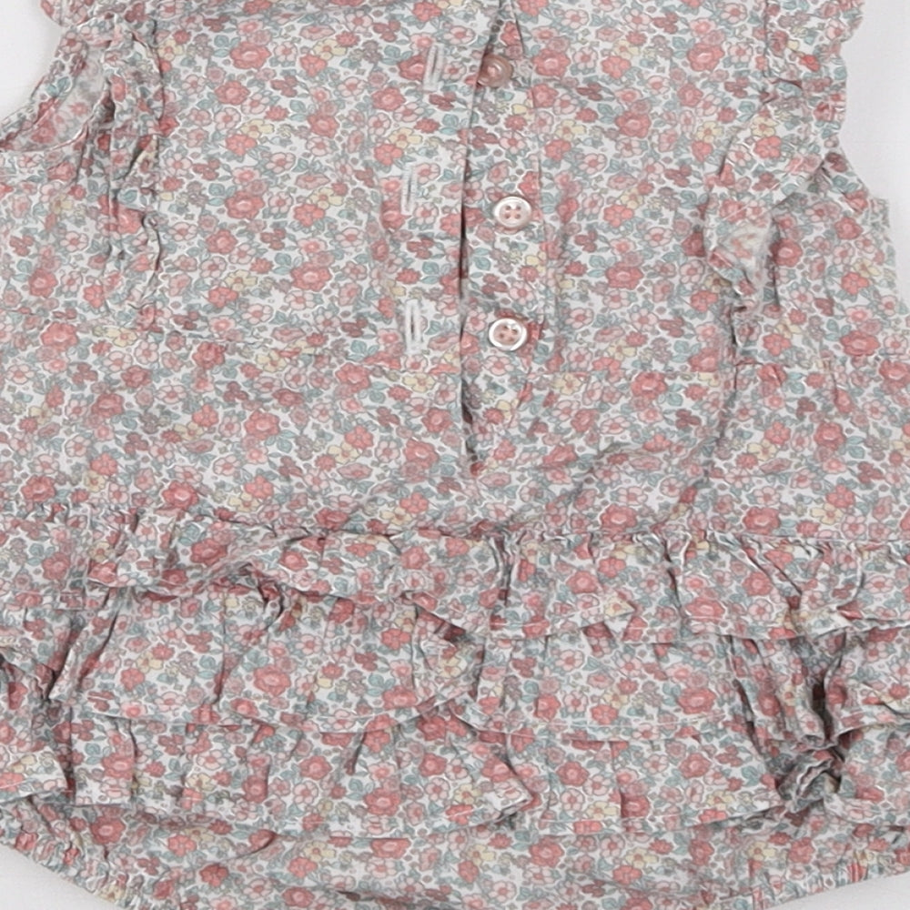 Matalan Girls Pink Floral  Basic Casual Size 6-9 Months
