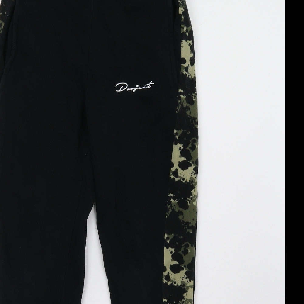 George Boys Black   Jogger Trousers Size 8-9 Years