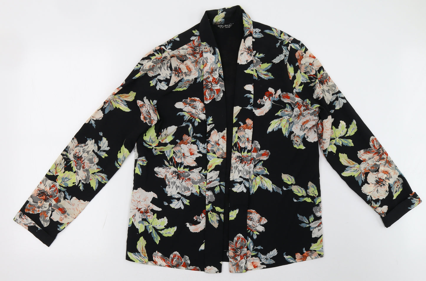 Select Womens Black Floral  Jacket  Size 14