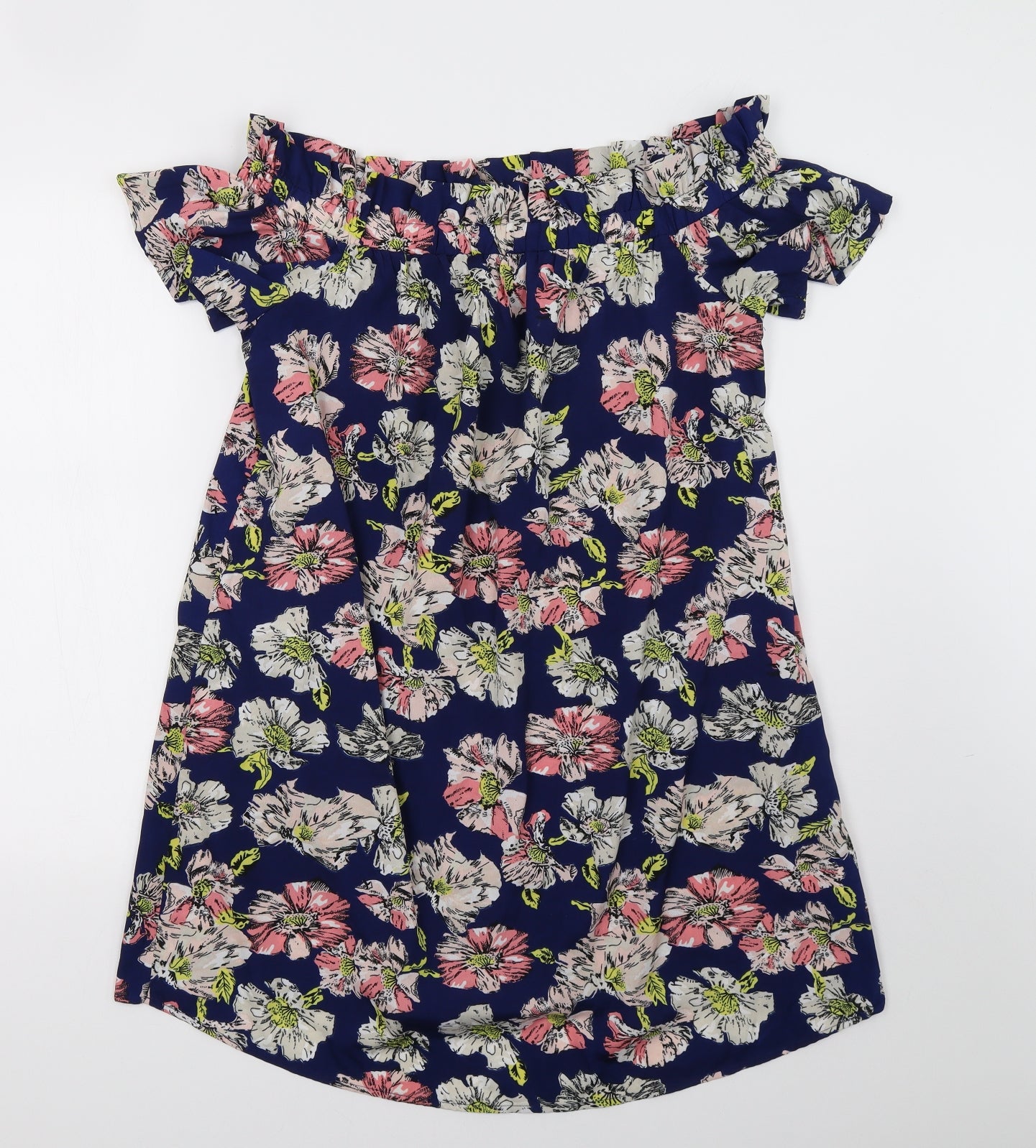 Primark Womens Blue Floral  A-Line  Size 14
