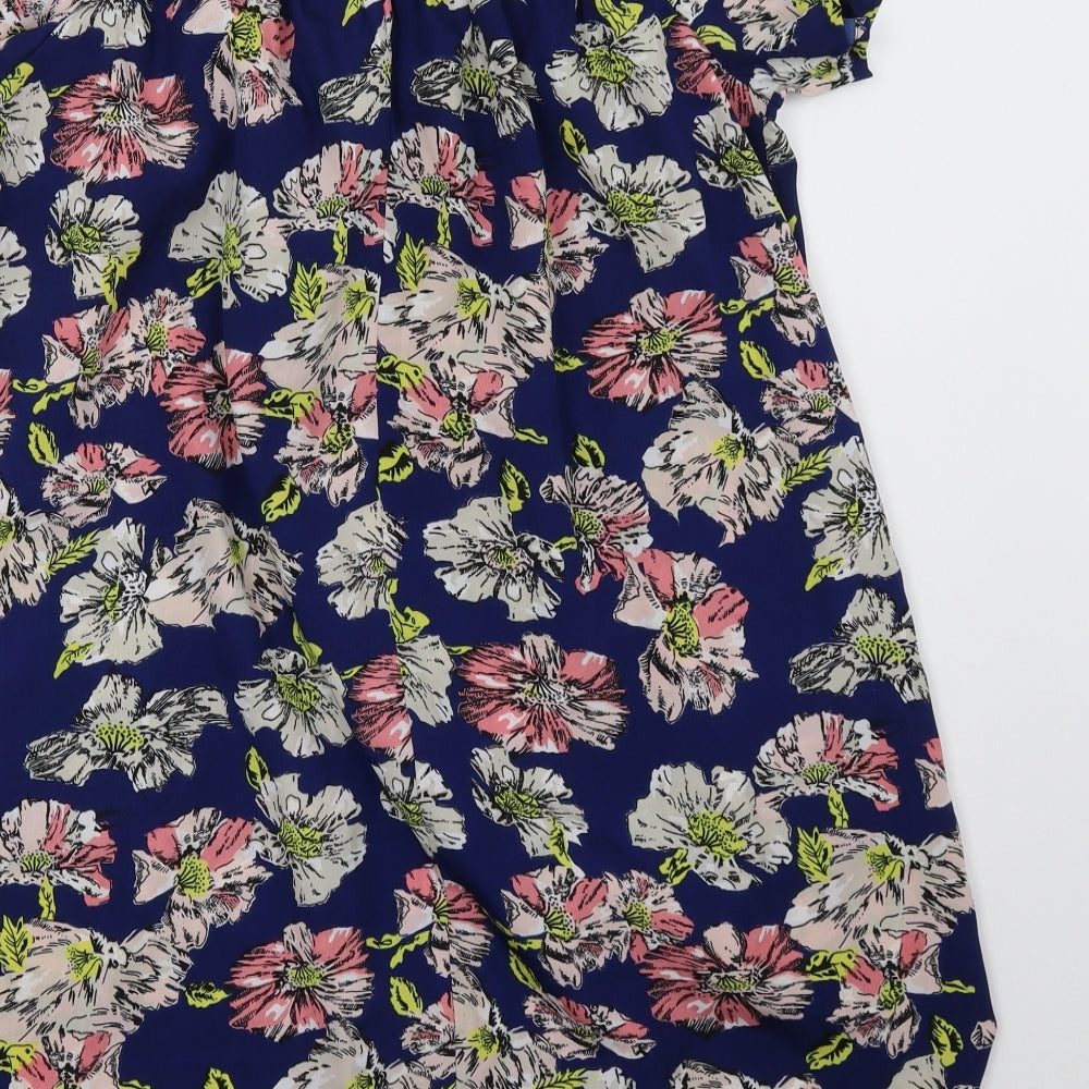 Primark Womens Blue Floral  A-Line  Size 14