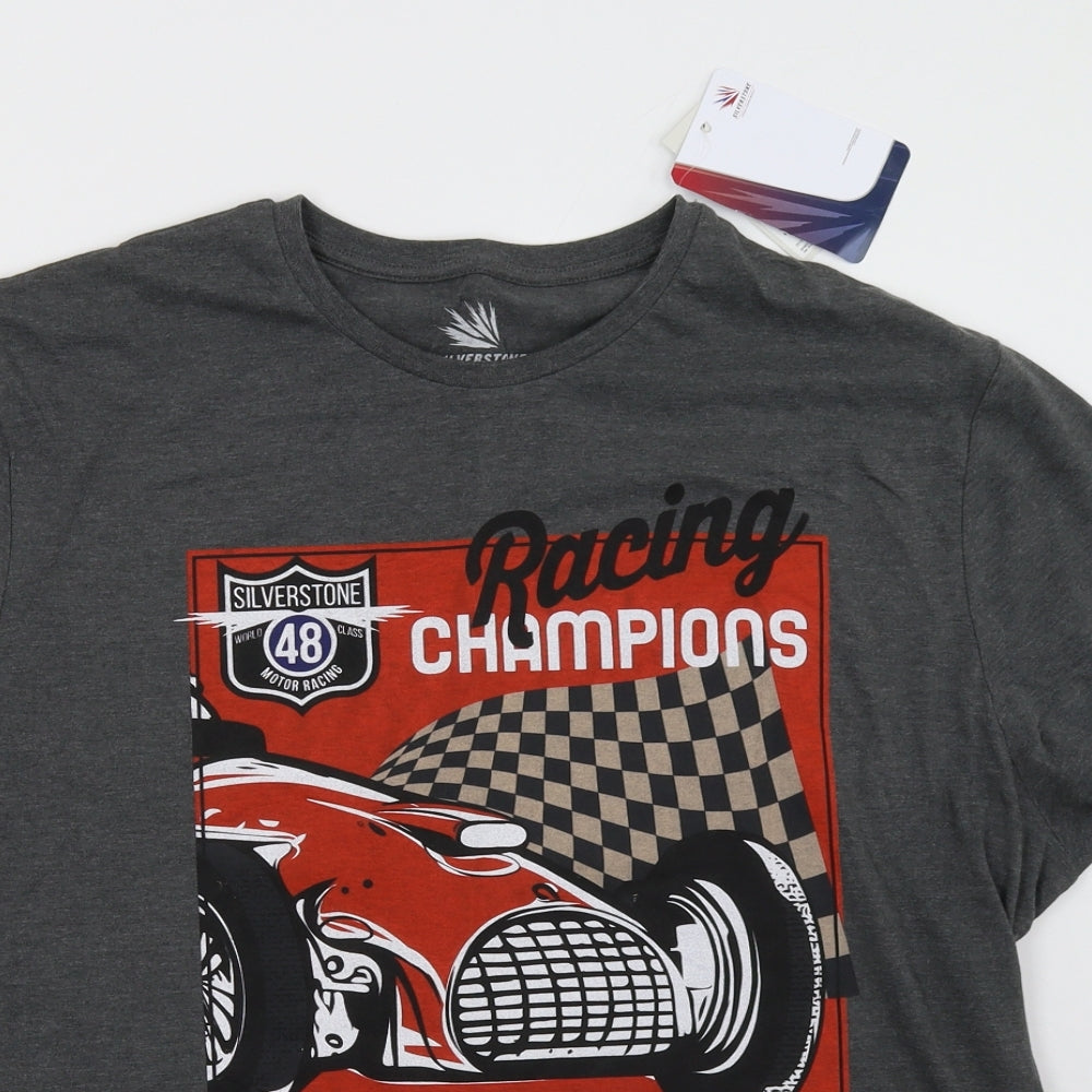 Silverstone Mens Grey    T-Shirt Size XL