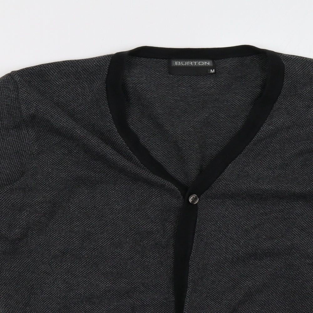 Burton Mens Grey   Cardigan Jumper Size M