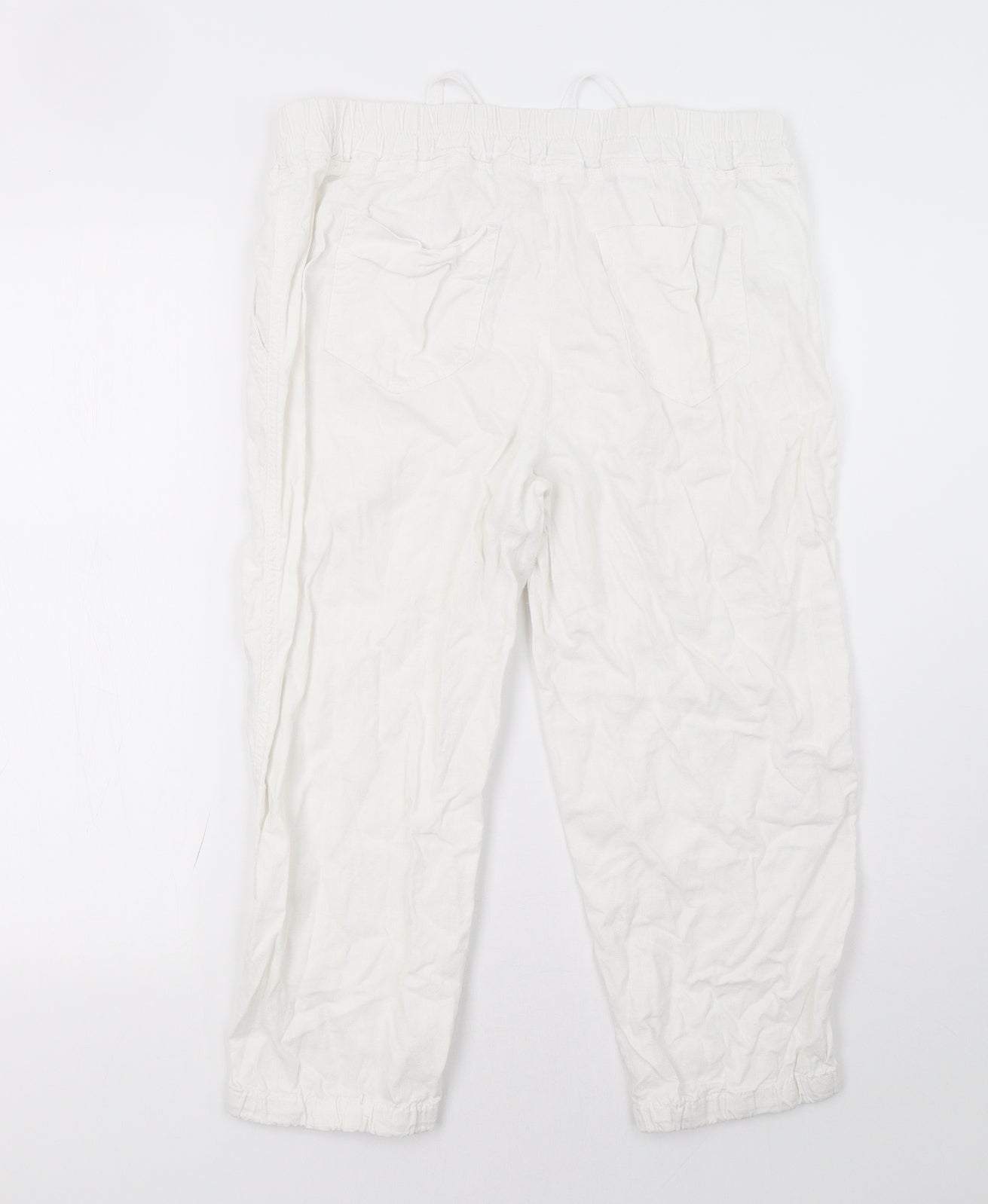 George Womens White   Trousers  Size 14 L23 in