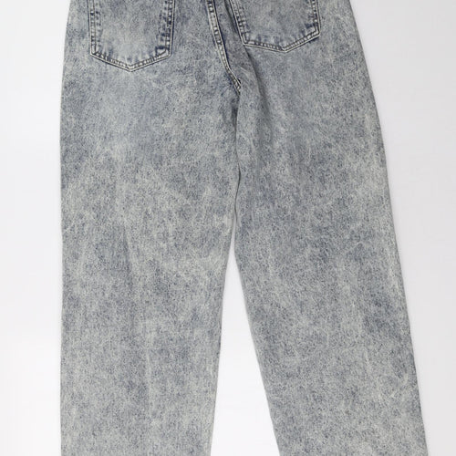 PRETTYLITTLETHING Womens Blue  Denim Mom Jeans Size 10 L32 in