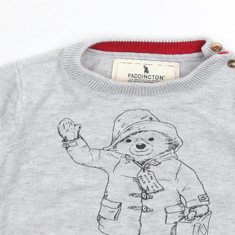 Marks and Spencer Baby Grey  Knit Pullover Jumper Size 9-12 Months