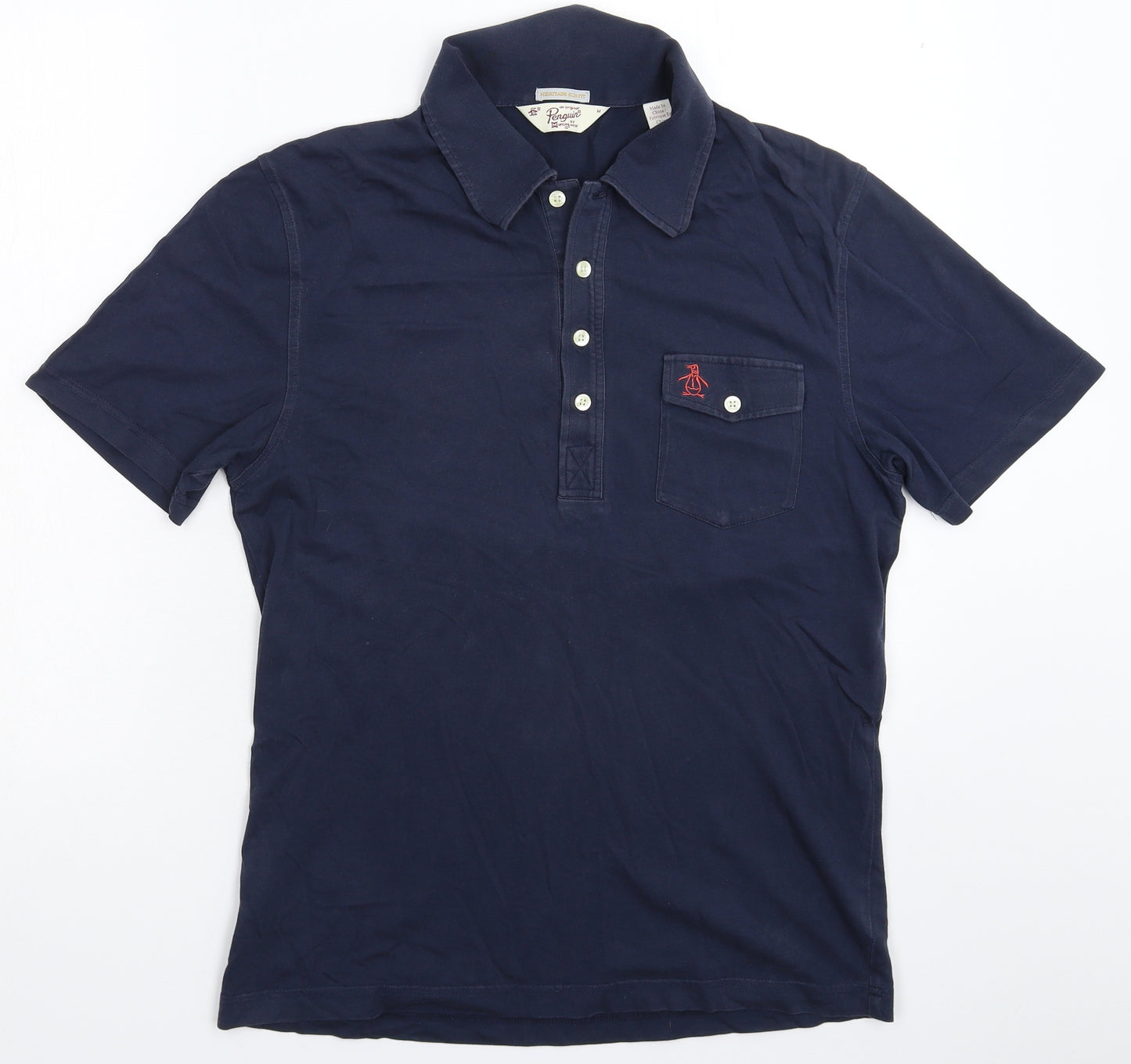 Penguin Mens Blue    Polo Size M