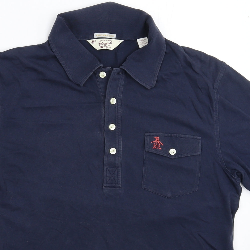 Penguin Mens Blue    Polo Size M