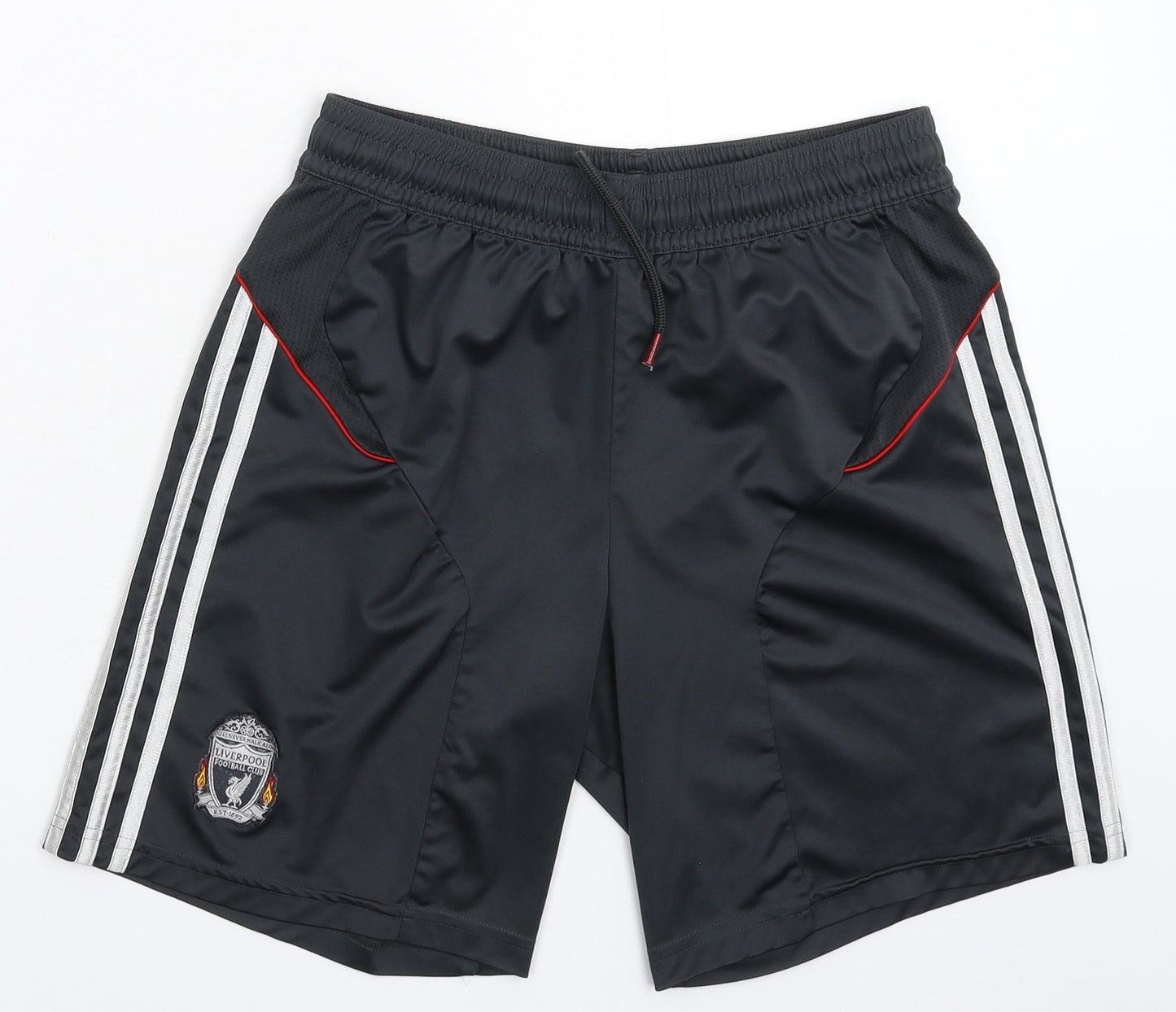 adidas Mens Grey Striped  Athletic Shorts Size M