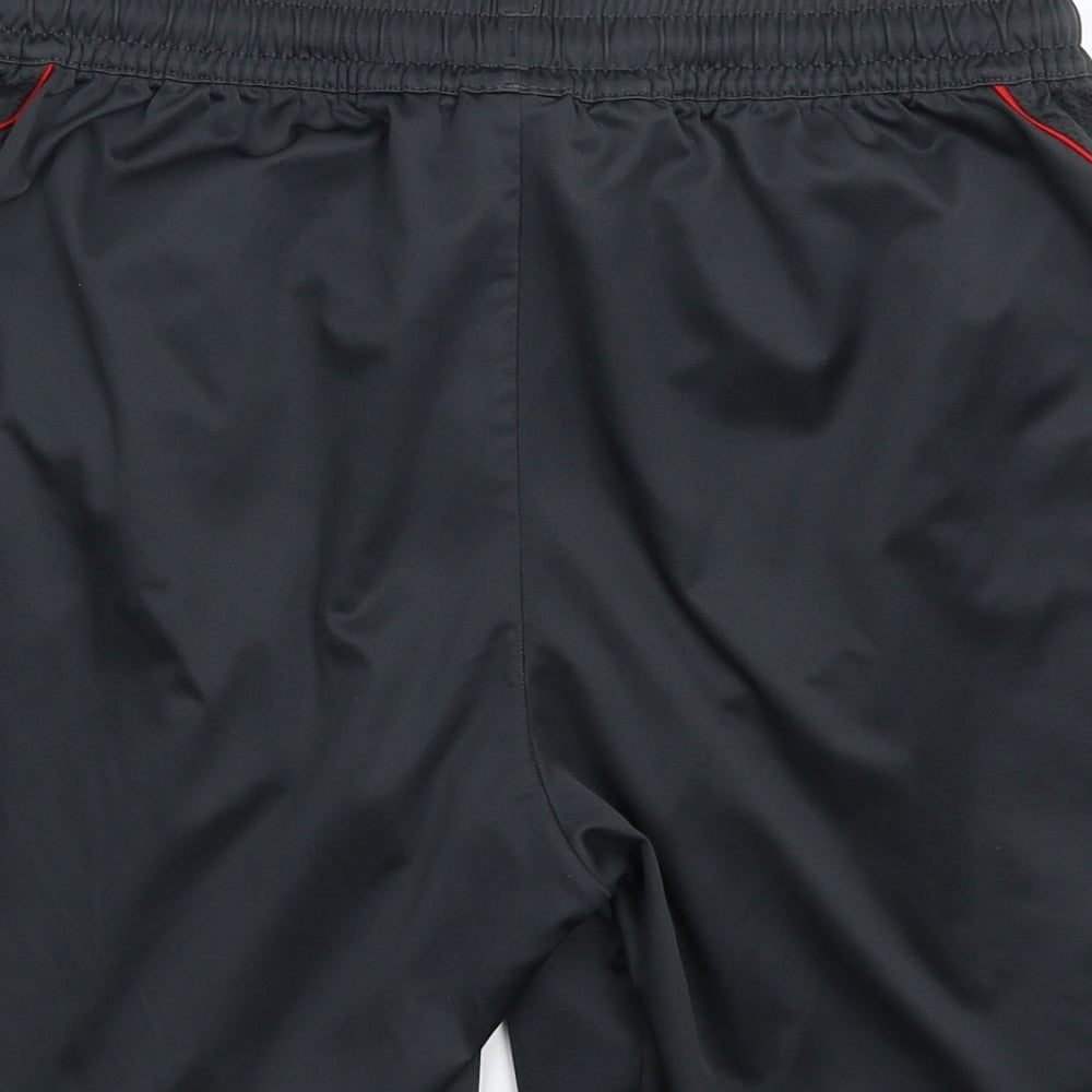 adidas Mens Grey Striped  Athletic Shorts Size M