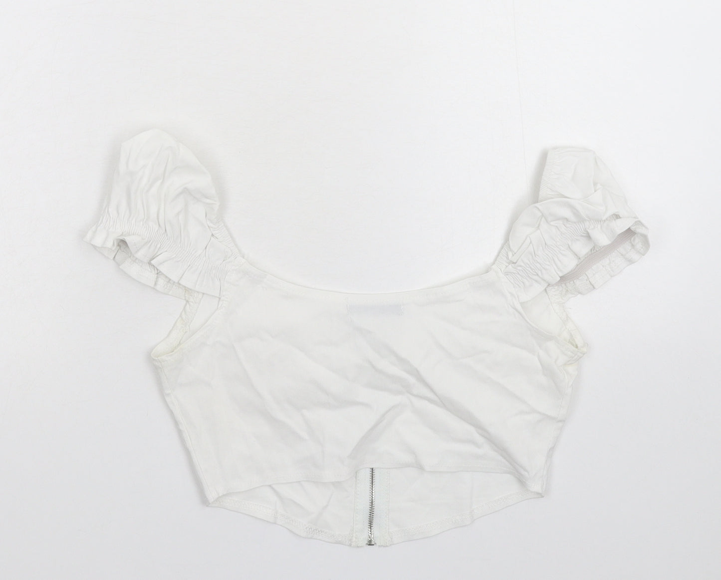 SheIn Womens White   Cropped T-Shirt Size S