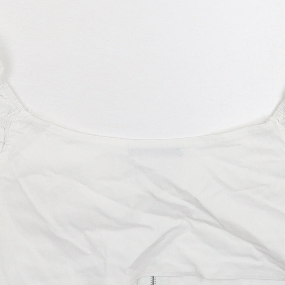 SheIn Womens White   Cropped T-Shirt Size S