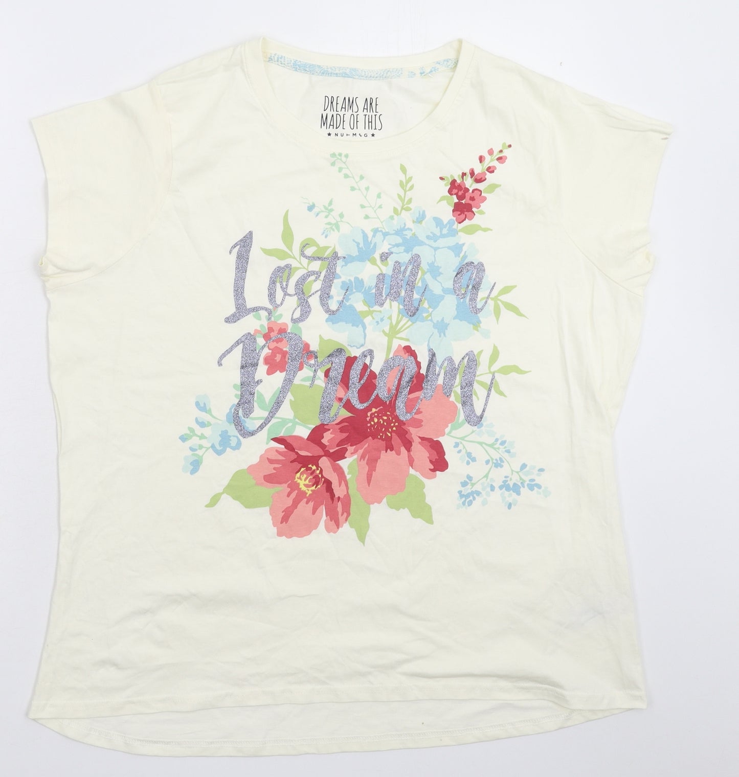 Nutmeg Womens White   Basic T-Shirt Size 22
