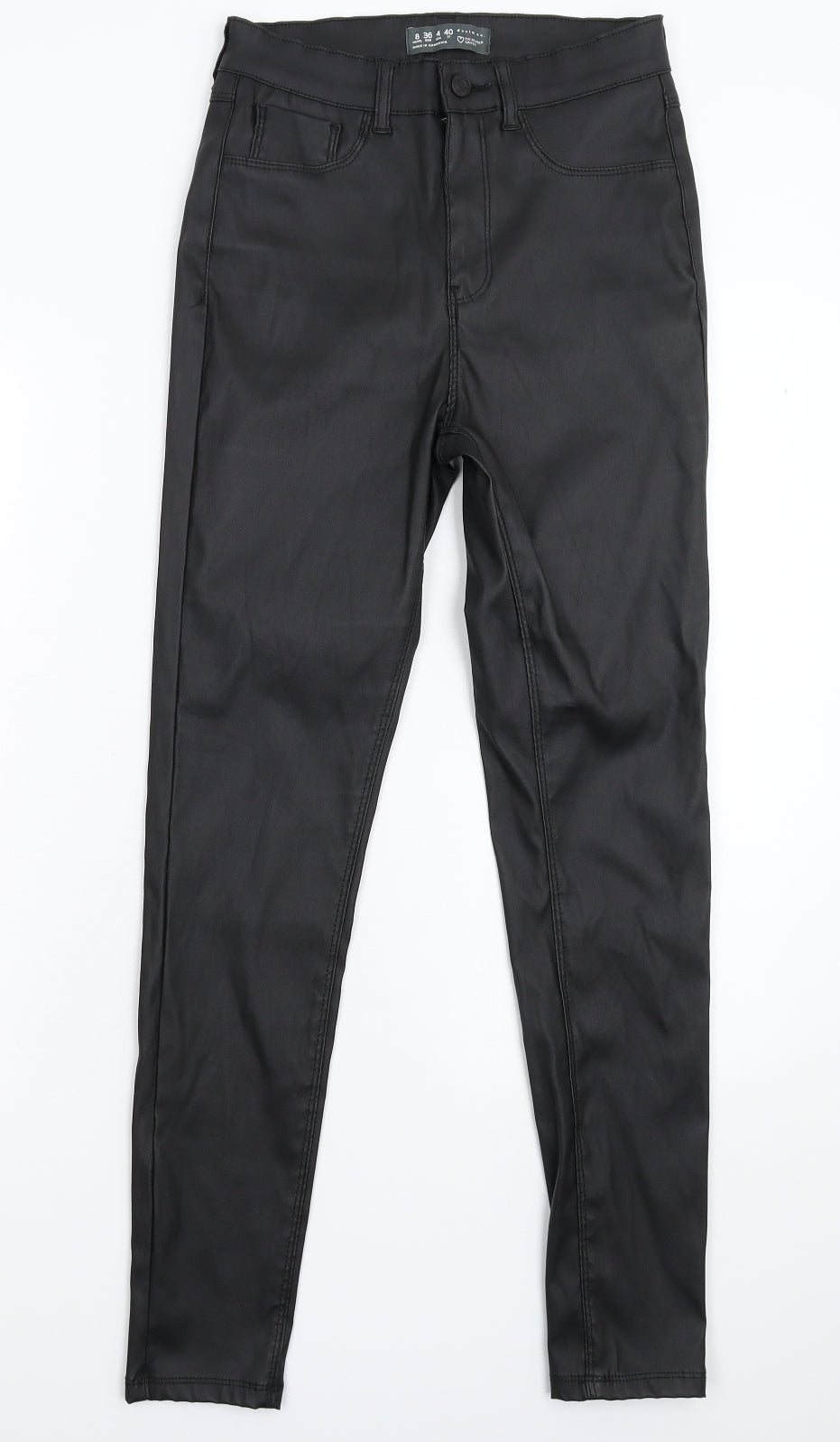 Denim & Co. Womens Black   Jegging Leggings Size 8 L28 in