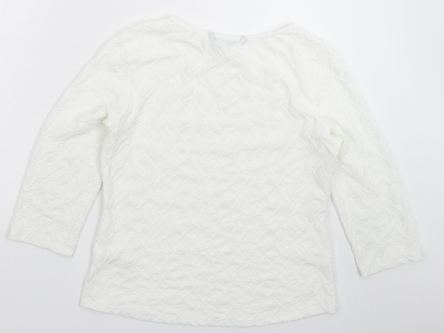 Bonmarché Womens White   Basic T-Shirt Size 10