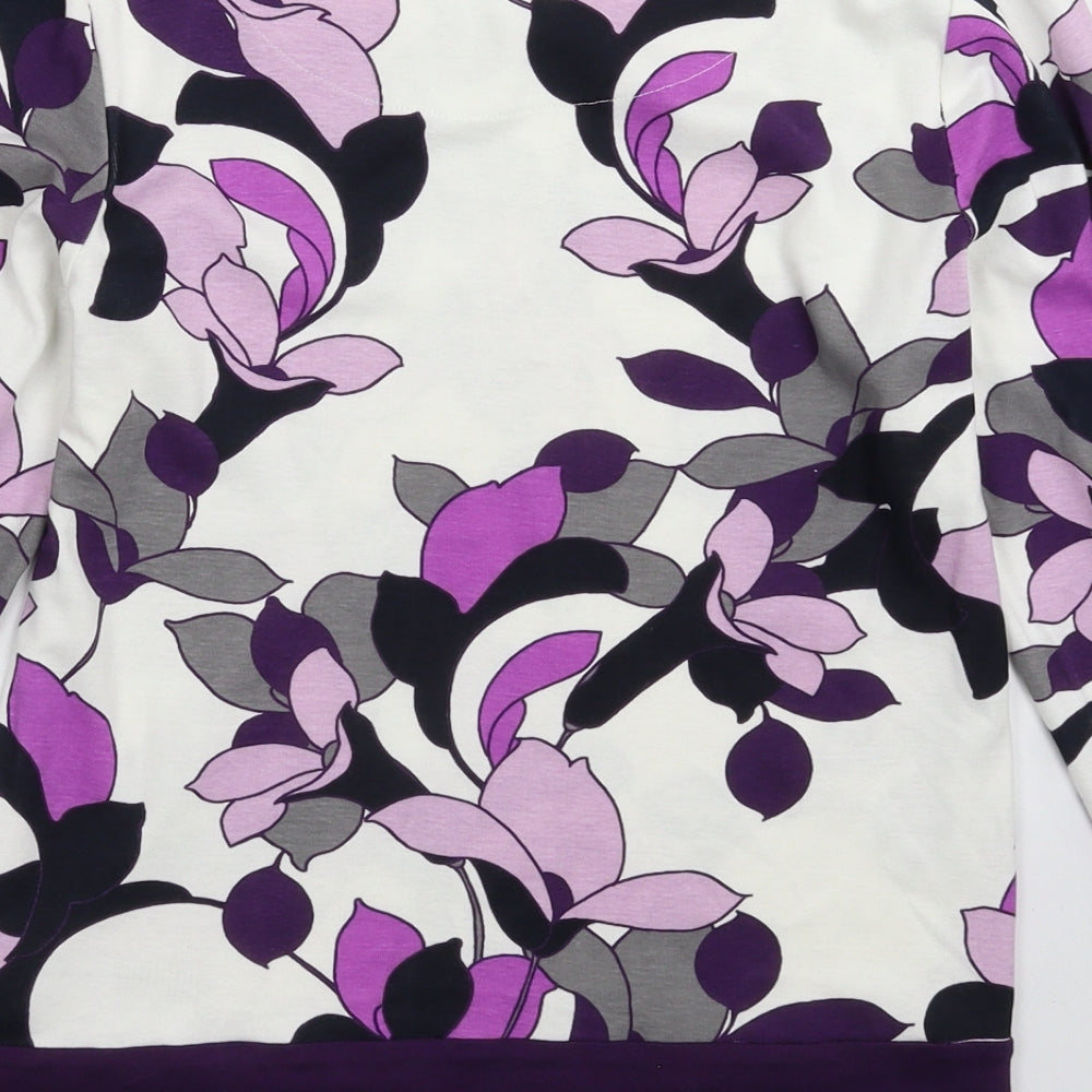 Maine Womens Multicoloured Floral  Basic T-Shirt Size 12