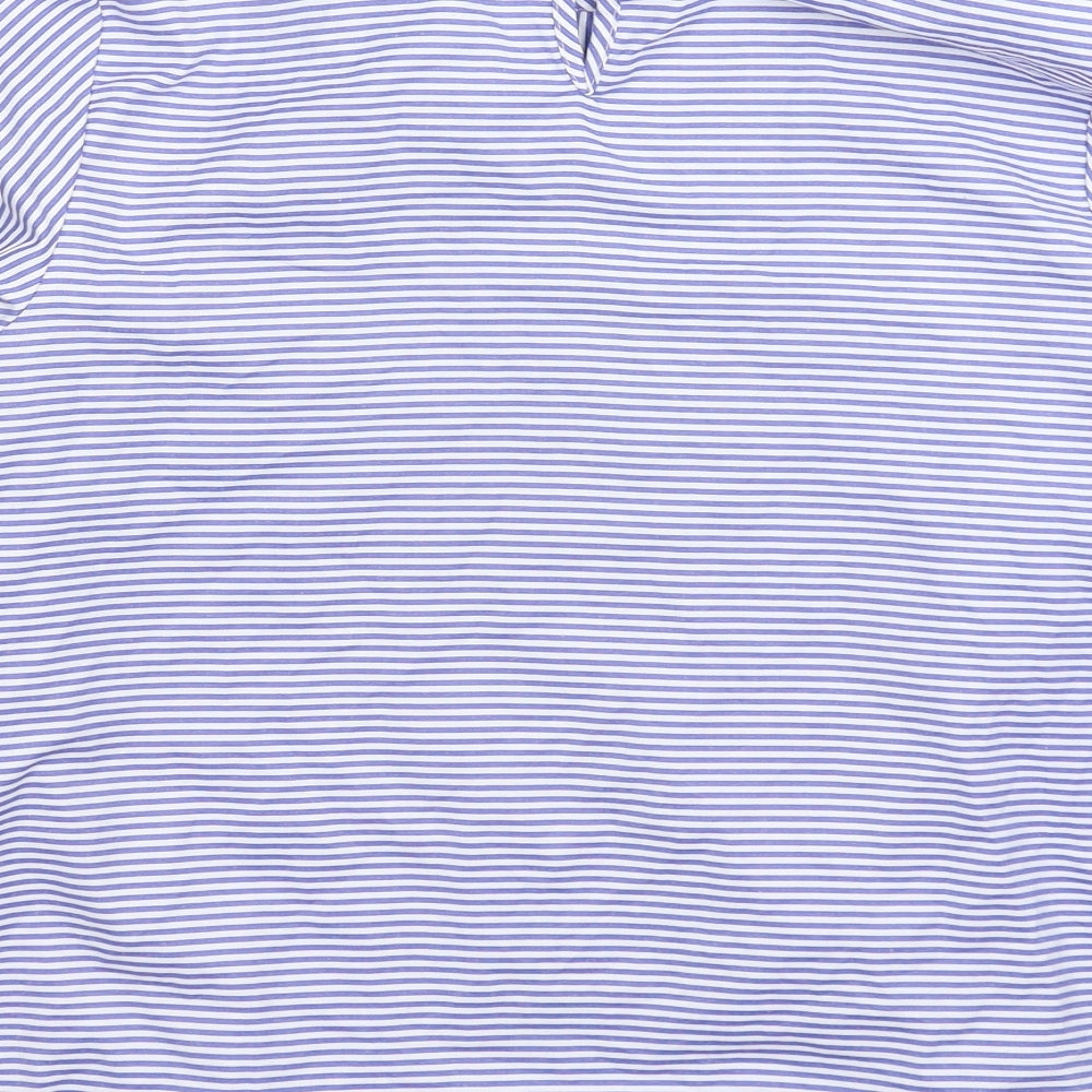 Falmer Womens Blue Striped  Basic Blouse Size 12