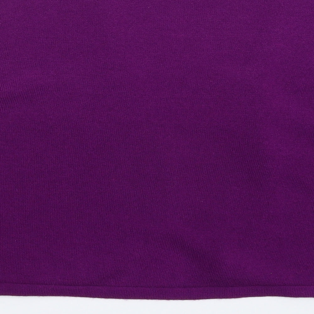 Roman Womens Purple  Knit Cardigan Jumper Size 12