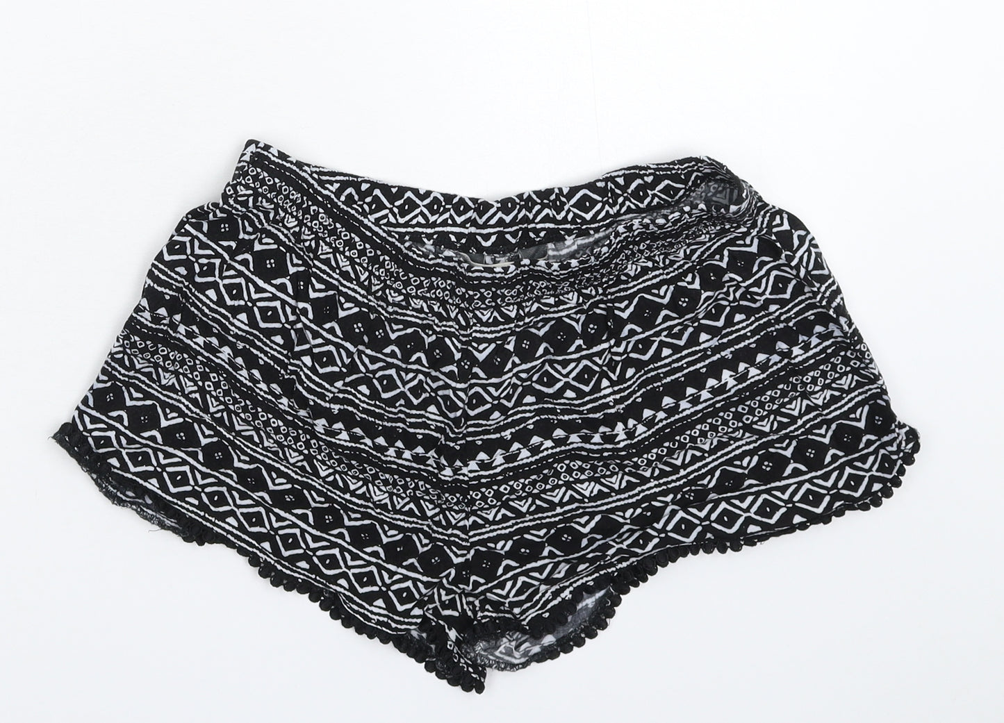 Primark Womens Black Geometric  Cami Sleep Shorts Size 12