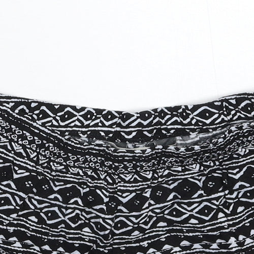 Primark Womens Black Geometric  Cami Sleep Shorts Size 12