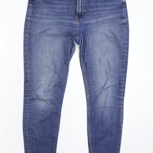 H&M Womens Blue  Denim Skinny Jeans Size 32 in L26 in