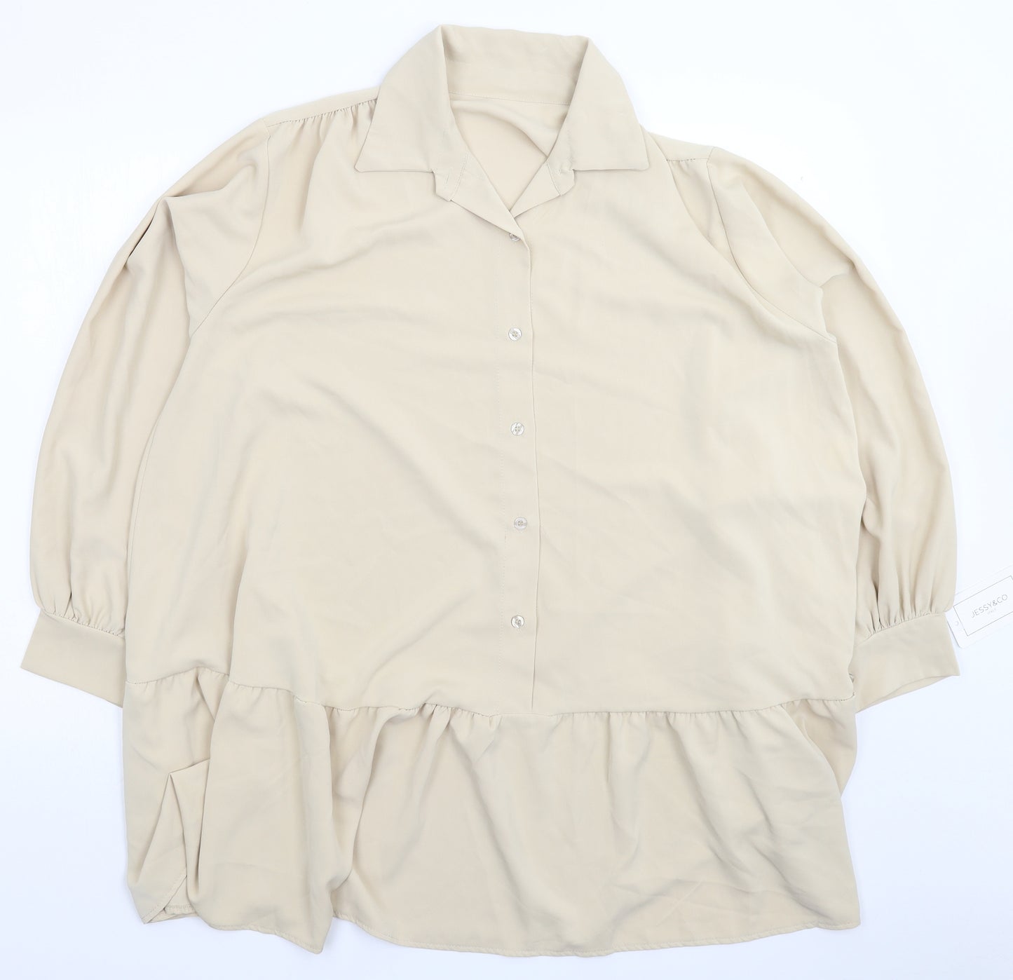 Jessy&Co Womens Beige   Shirt Dress  Size XL