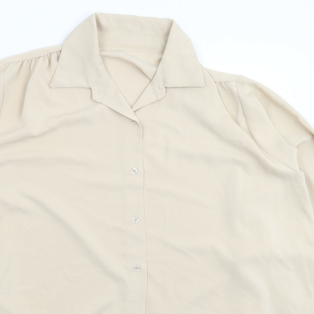 Jessy&Co Womens Beige   Shirt Dress  Size XL