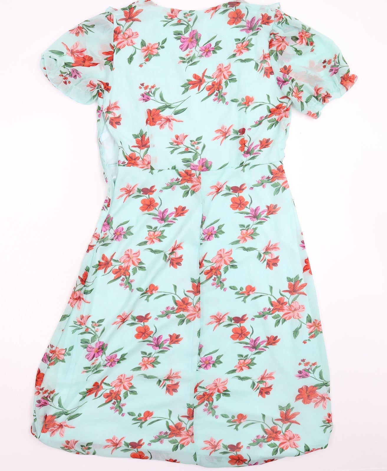Quiz Womens Green Floral  Fit & Flare  Size 14