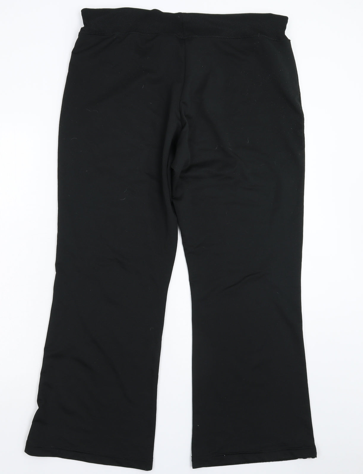 Papaya Womens Black Striped  Jogger Trousers Size 16 L28 in
