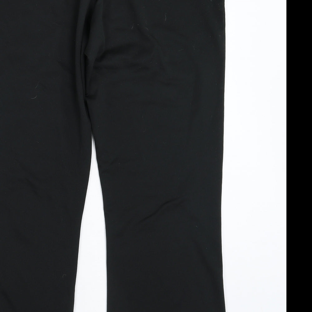 Papaya Womens Black Striped  Jogger Trousers Size 16 L28 in