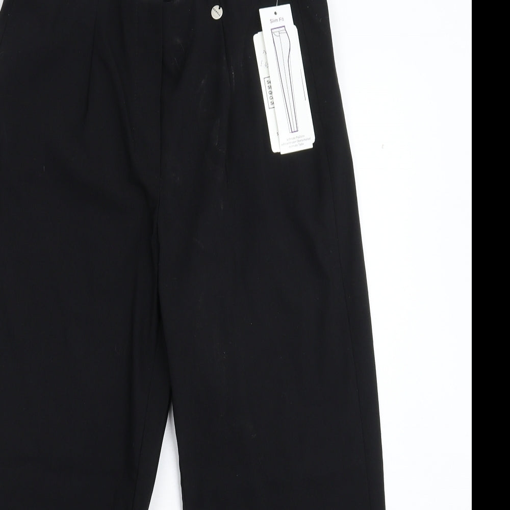 Robell Womens Black   Cropped Trousers Size 10 L22 in