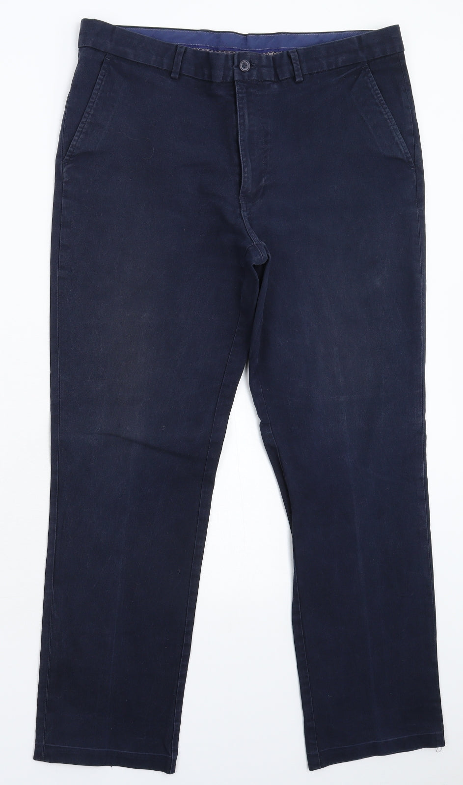 Matalan Mens Blue   Chino Trousers Size 34 L29 in