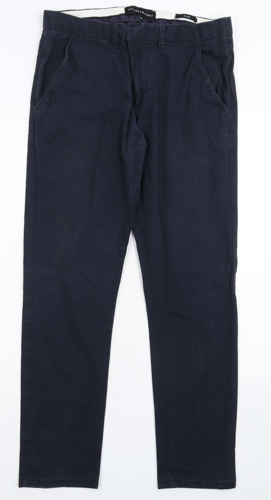 Taylor & Wright Mens Blue   Chino Trousers Size 32 L29 in