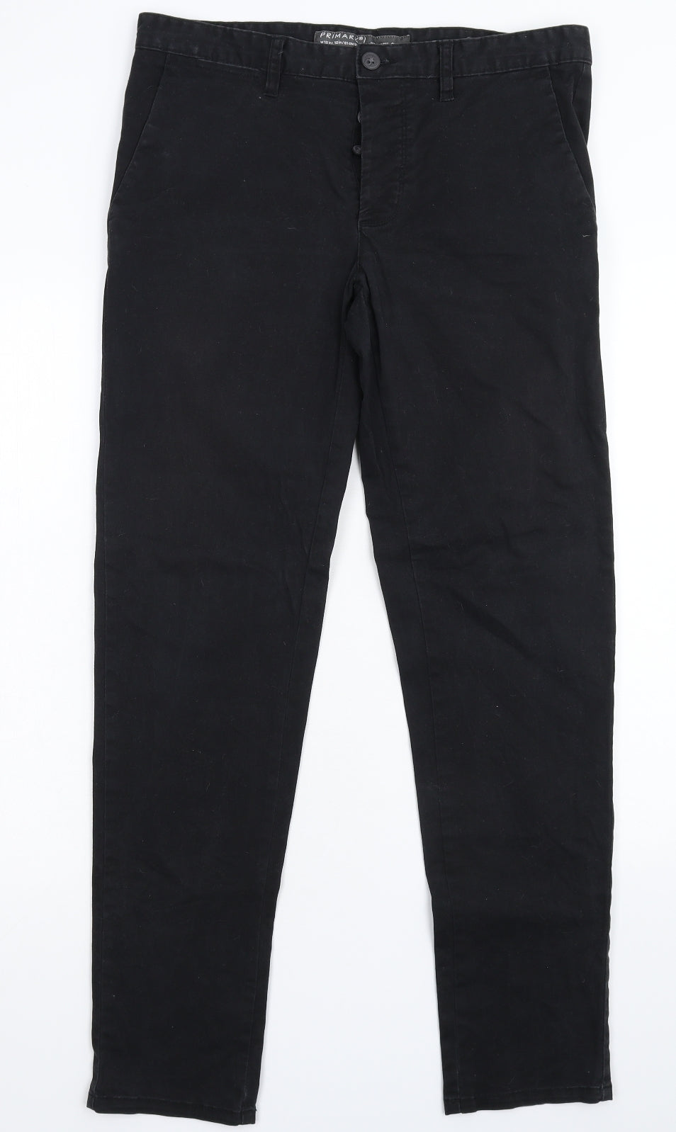 Primark Mens Black   Chino Trousers Size 32 L32 in