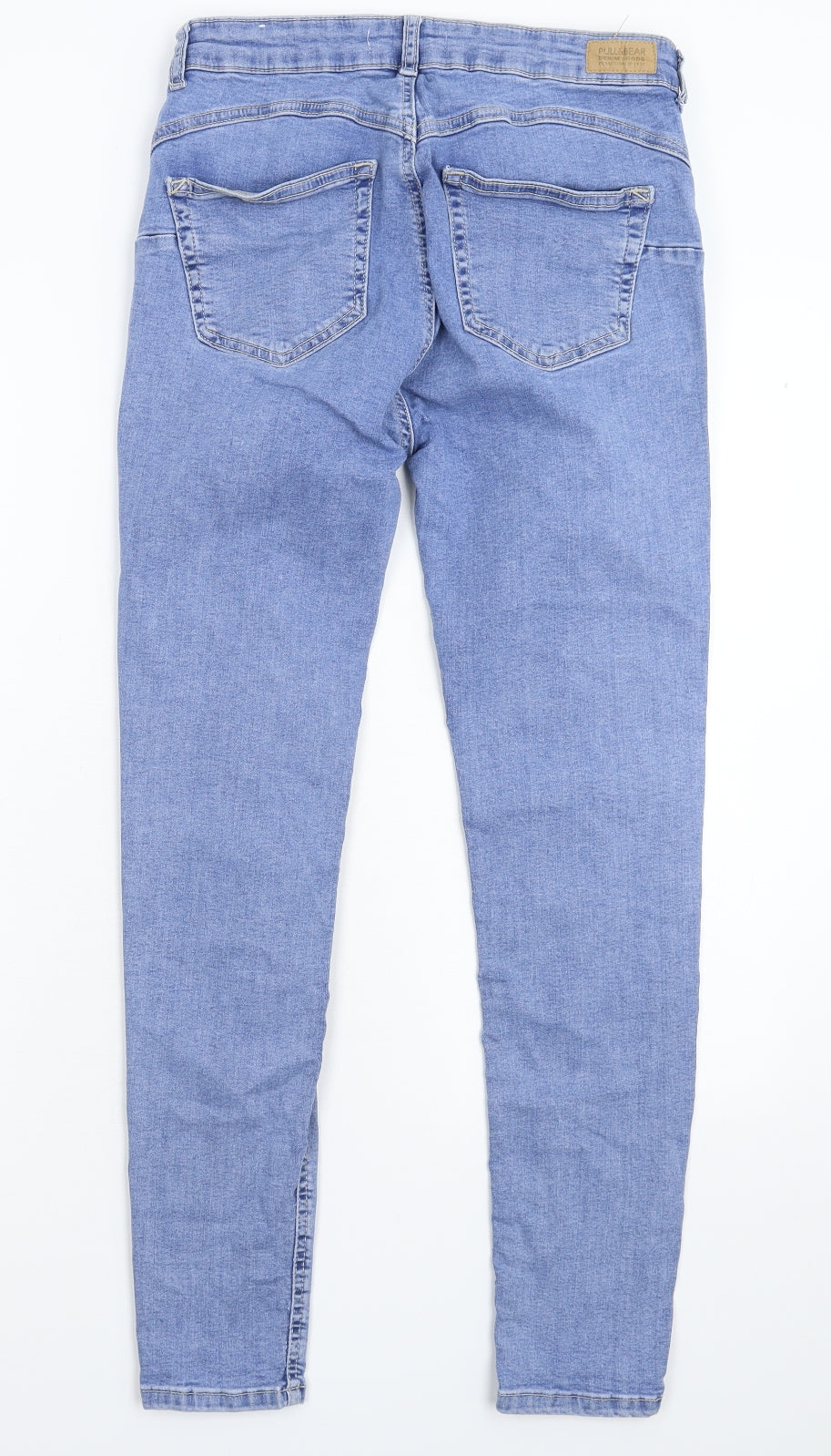 Pull&Bear Womens Blue  Denim Skinny Jeans Size 14 L26 in