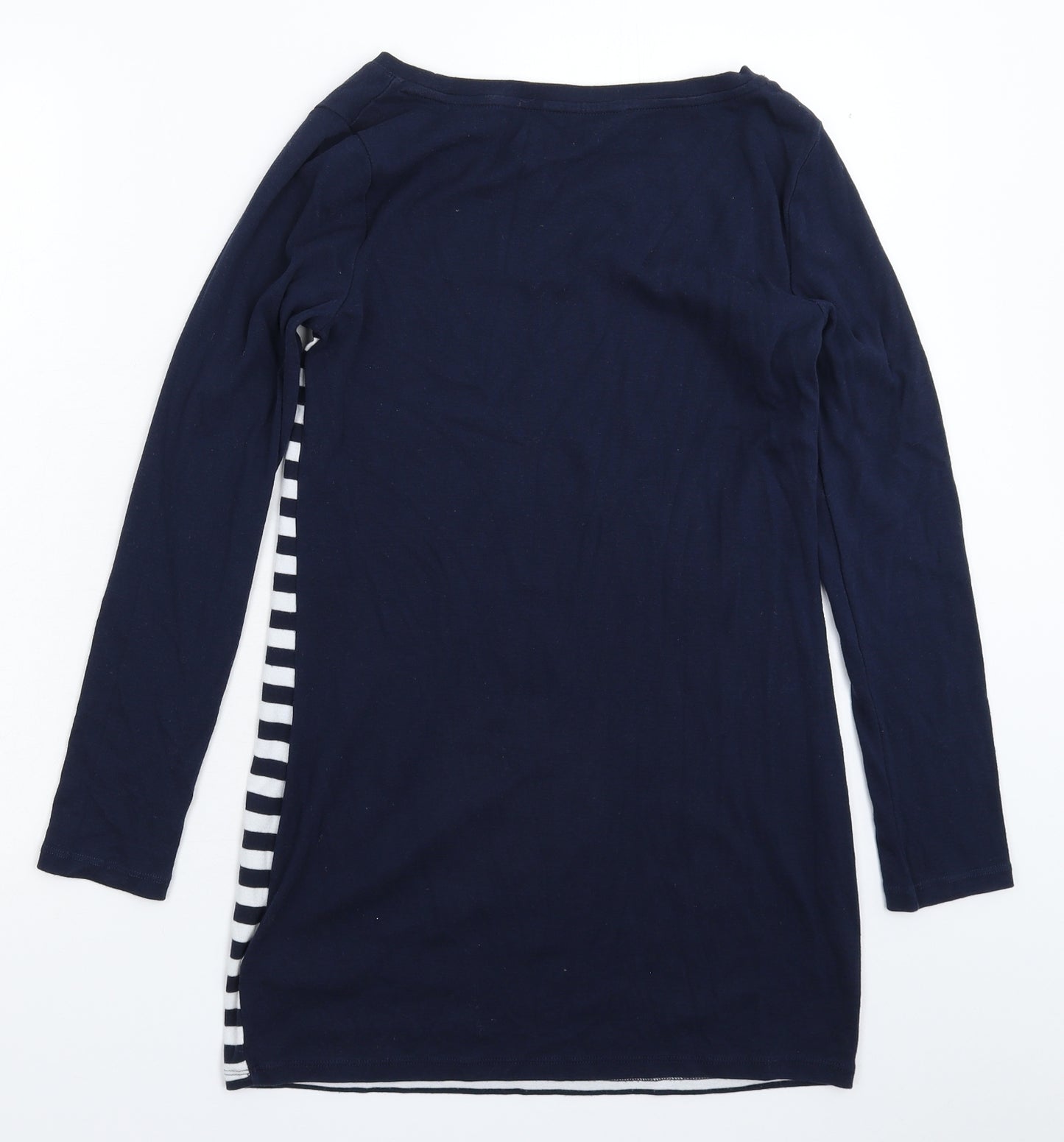Marks and Spencer Womens Blue Striped  Basic T-Shirt Size 10