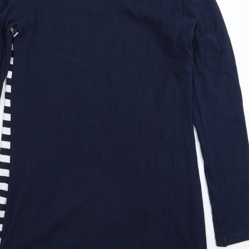 Marks and Spencer Womens Blue Striped  Basic T-Shirt Size 10
