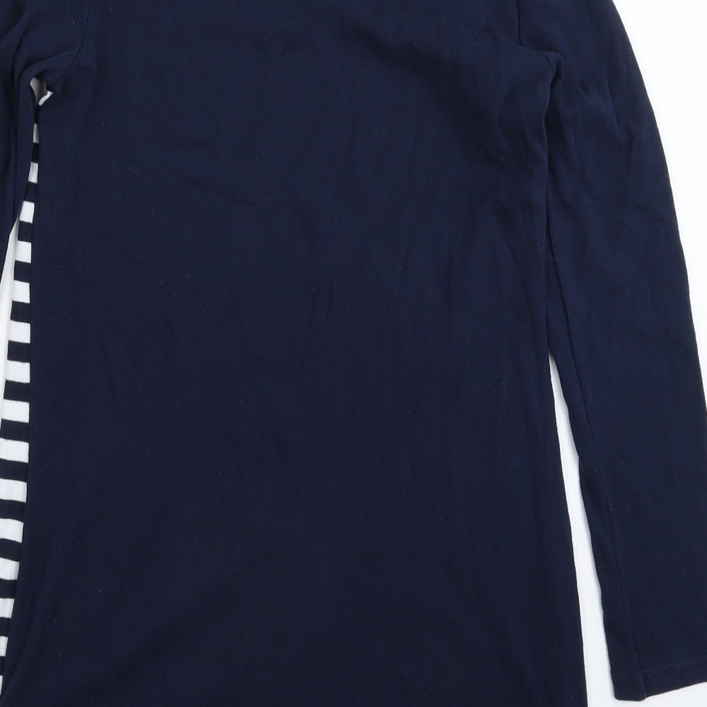 Marks and Spencer Womens Blue Striped  Basic T-Shirt Size 10