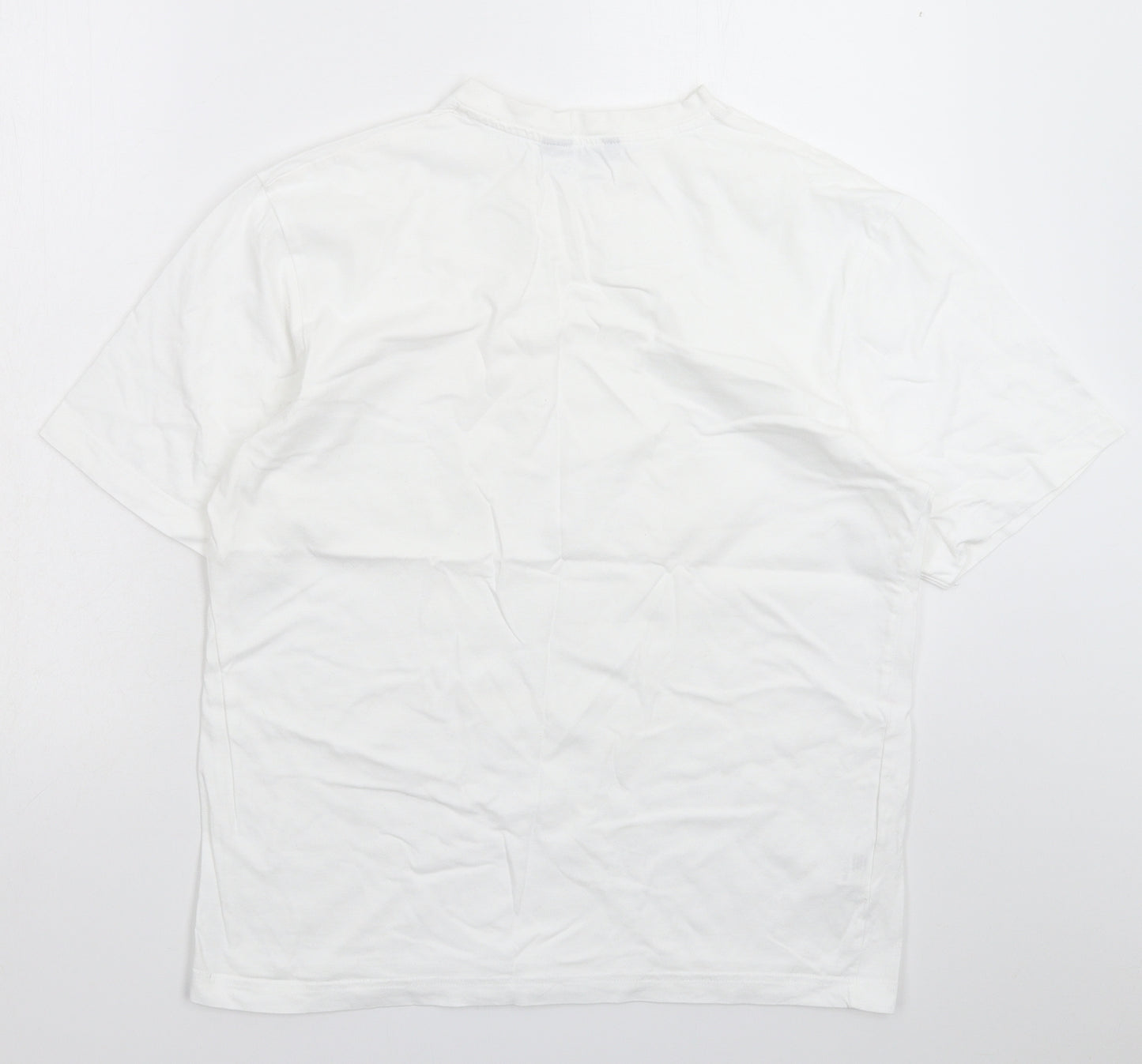 Easy Mens White    T-Shirt Size M