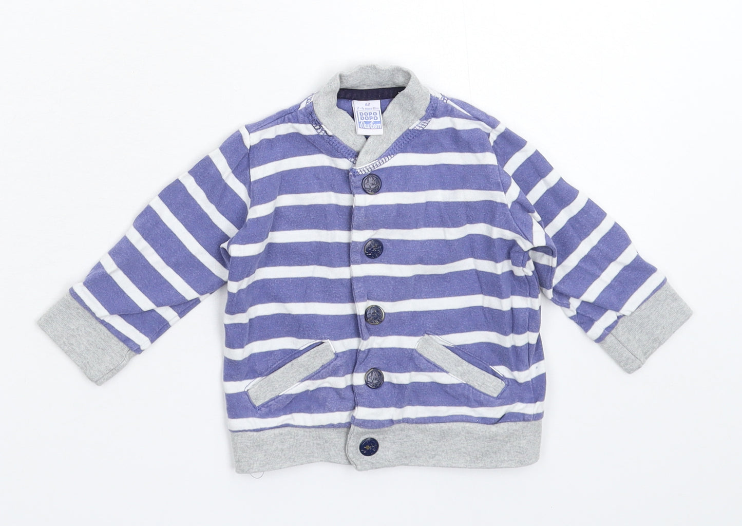 Dopo Dopo Baby Blue Striped  Jacket  Size Newborn