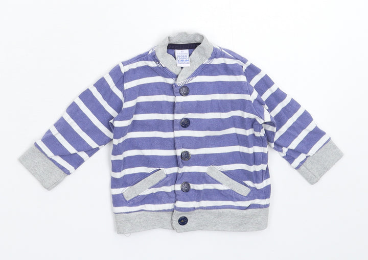 Dopo Dopo Baby Blue Striped  Jacket  Size Newborn