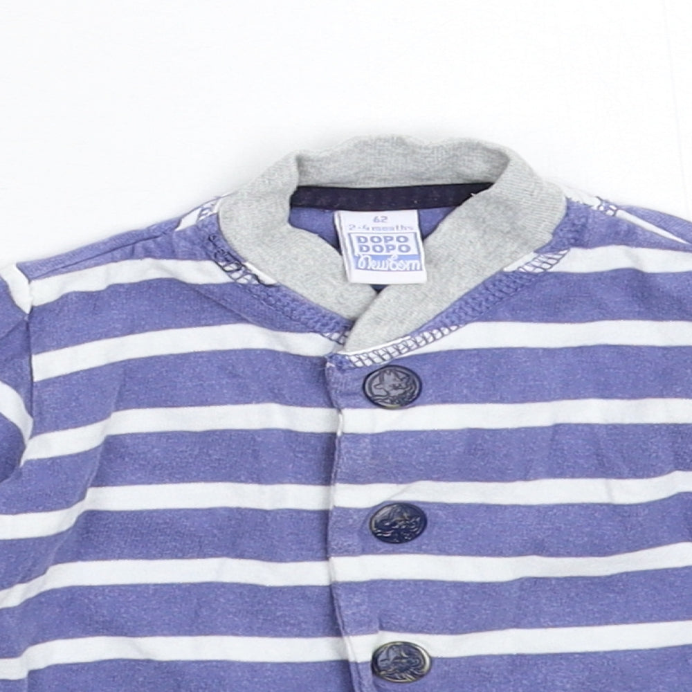 Dopo Dopo Baby Blue Striped  Jacket  Size Newborn