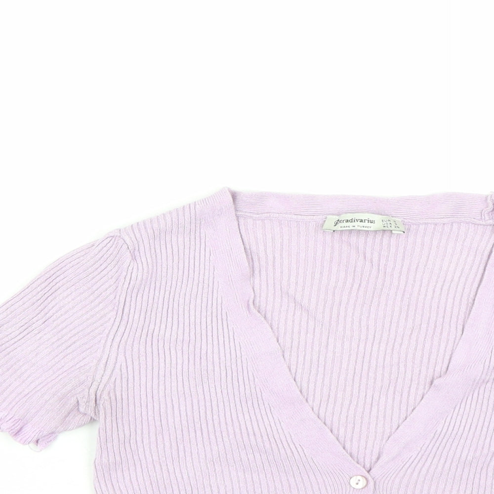 Astradivarius Womens Purple   Cardigan Jumper Size S