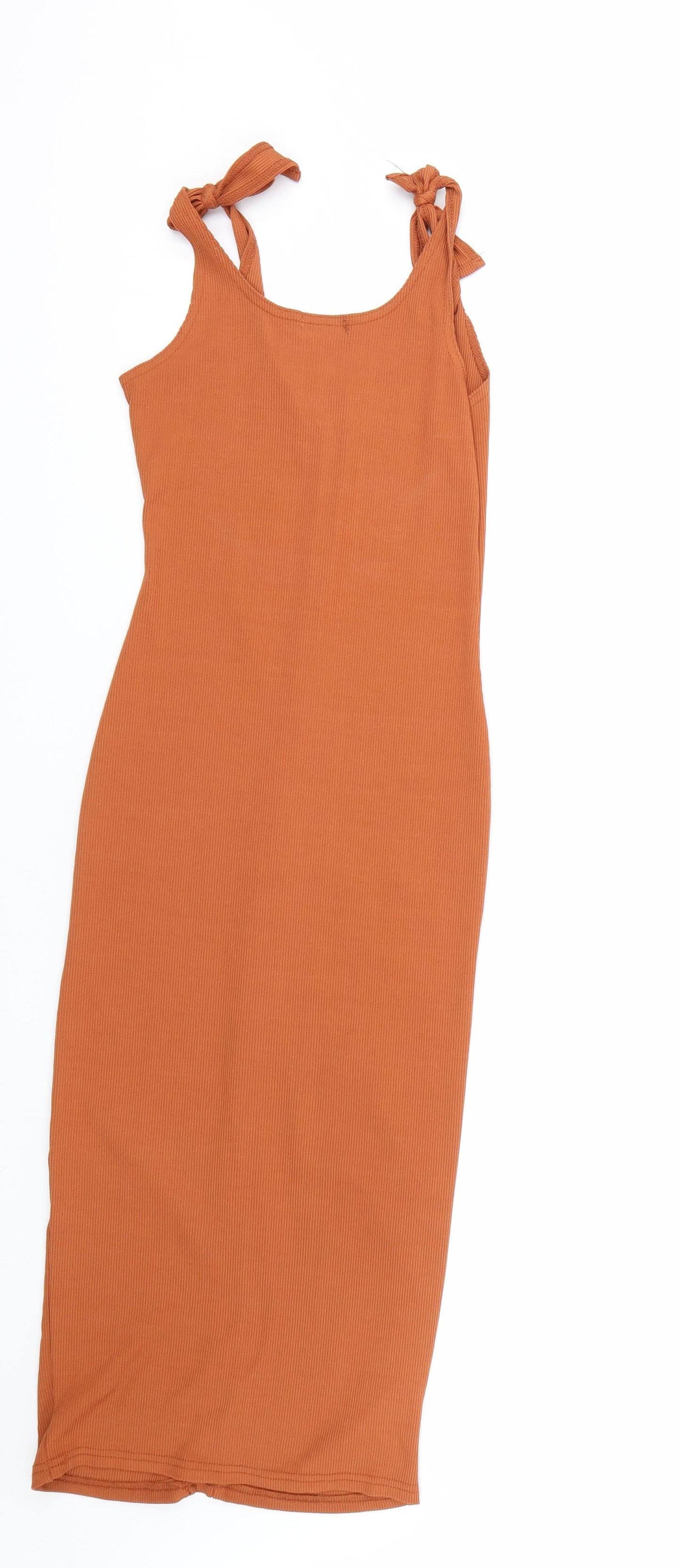 PRETTYLITTLETHING Womens Orange   Tank Dress  Size 8