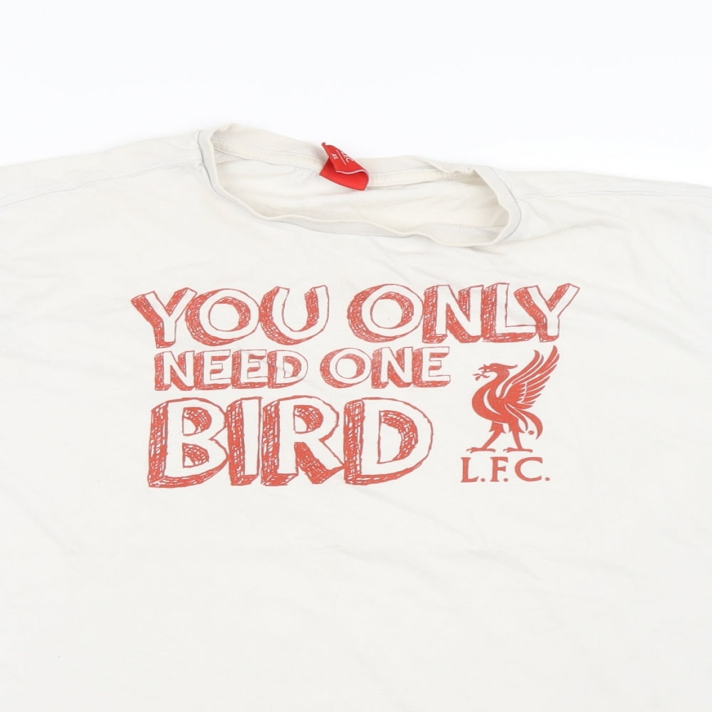 LFC Mens White    T-Shirt Size XL  - Liverpool FC