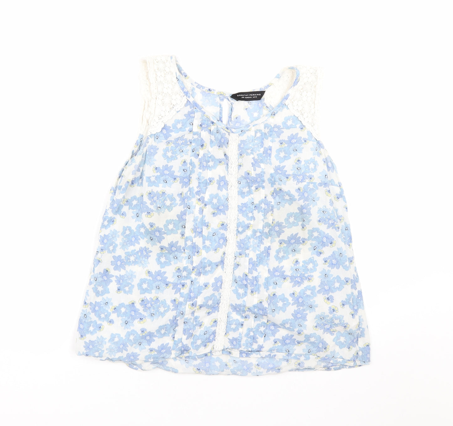 Dorothy Perkins Womens Blue Floral  Basic Tank Size 12