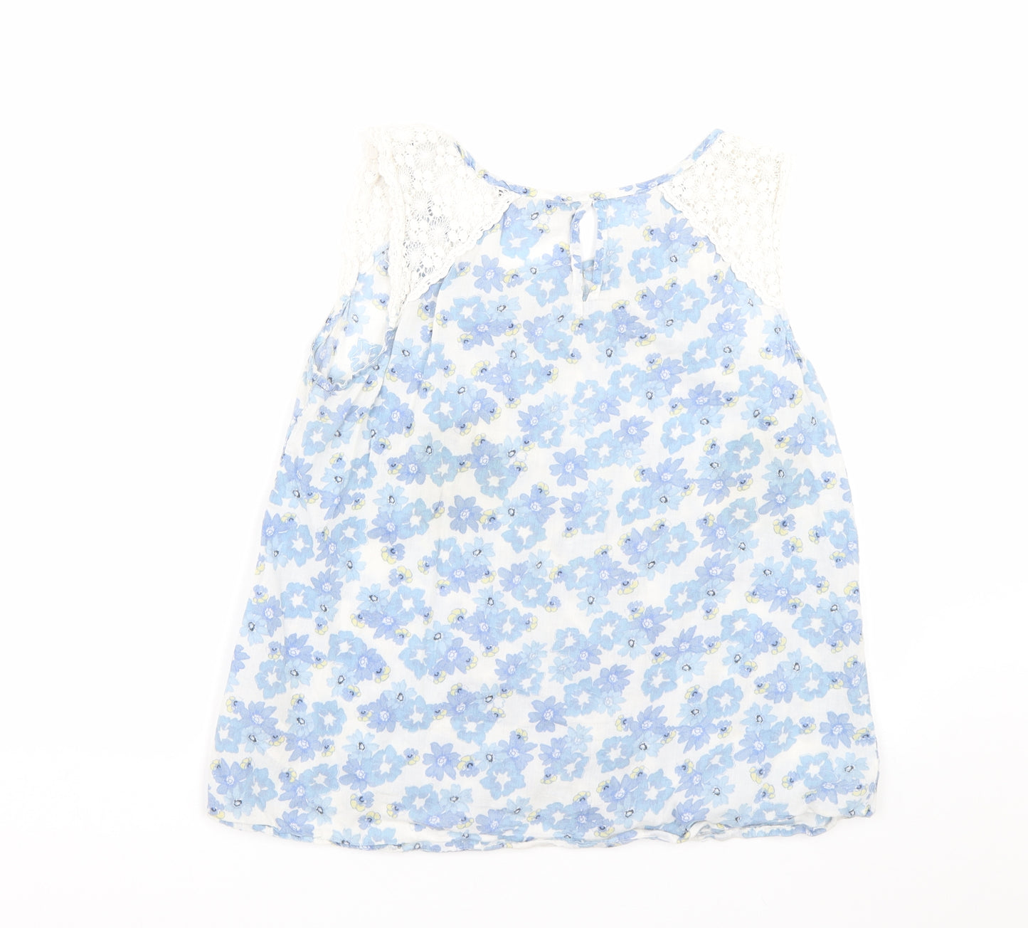 Dorothy Perkins Womens Blue Floral  Basic Tank Size 12