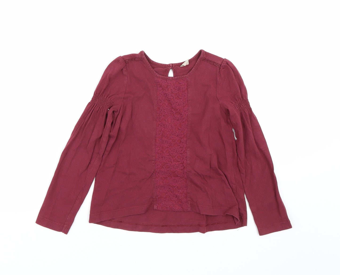 TU Girls Red   Basic T-Shirt Size 6 Years