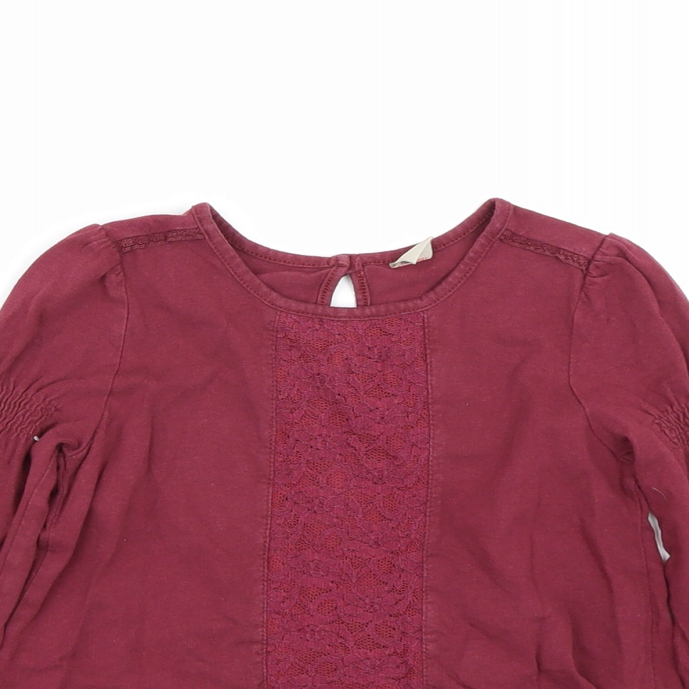 TU Girls Red   Basic T-Shirt Size 6 Years