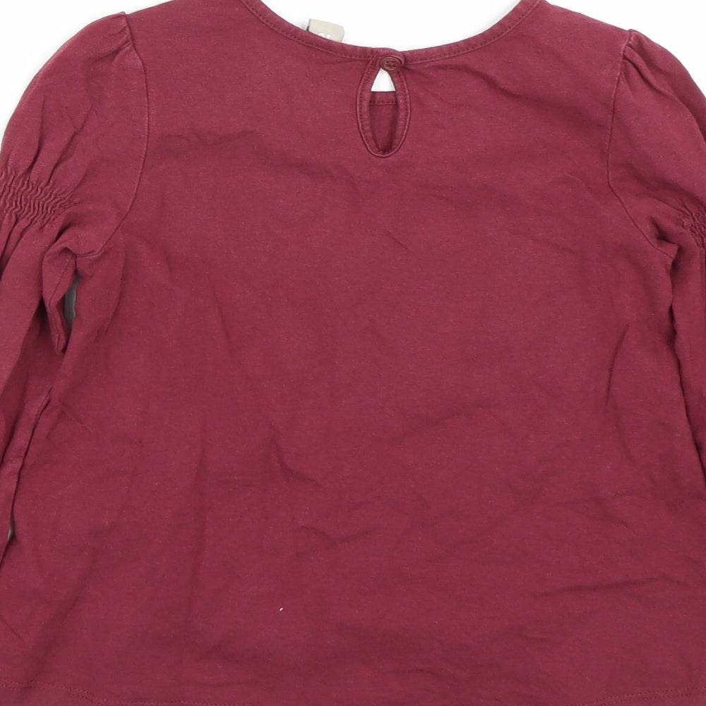 TU Girls Red   Basic T-Shirt Size 6 Years